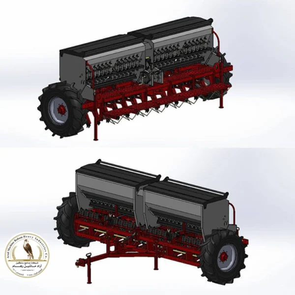 تصویر بذرکار کودکار خطی 4/8 متری آراد ماشین رهام https://aradroham.ir
