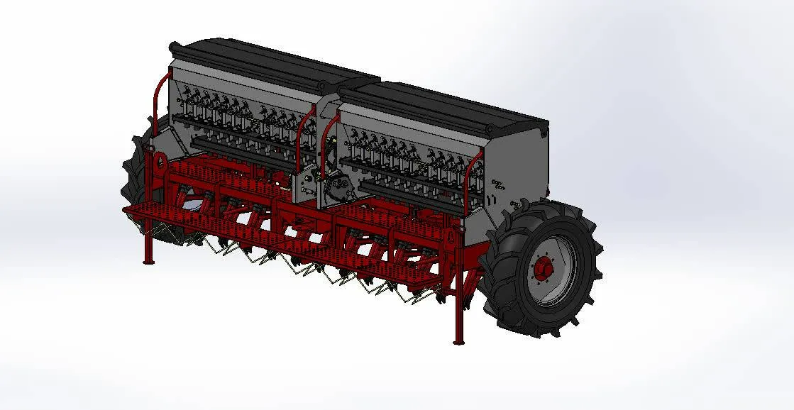 4.8 meter linear seed drill تصویر بذرکار کودکار خطی 4/8 متری آراد ماشین رهام https://aradroham.ir