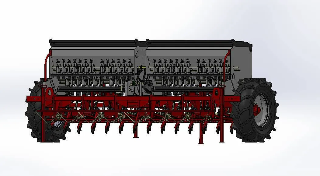 4.8 meter linear seed drill تصویر بذرکار کودکار خطی 4/8 متری آراد ماشین رهام https://aradroham.ir